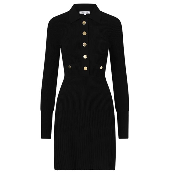 Veronica Beard Lauper Sweater Dress Black
Elegant Black Button-Up Dress - Picture 5 of 7